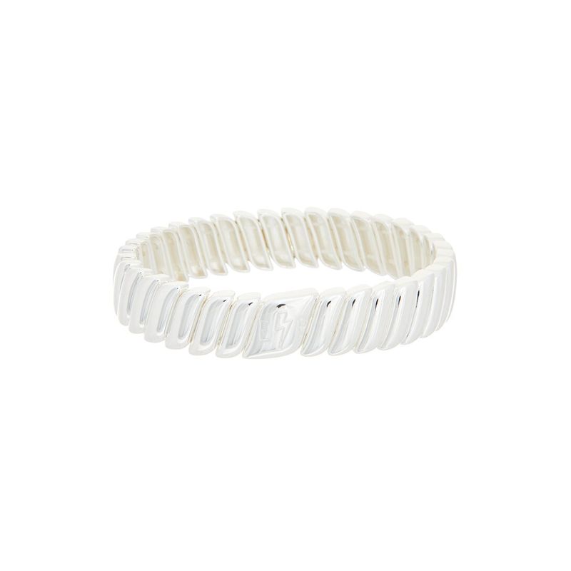 Electric Picks Silver Plated Drift Stretch Bracelet